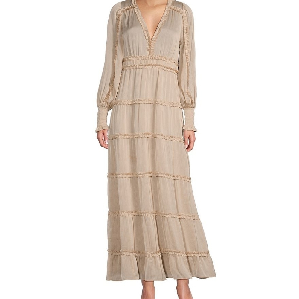 Elegant Beige Maxi Dress